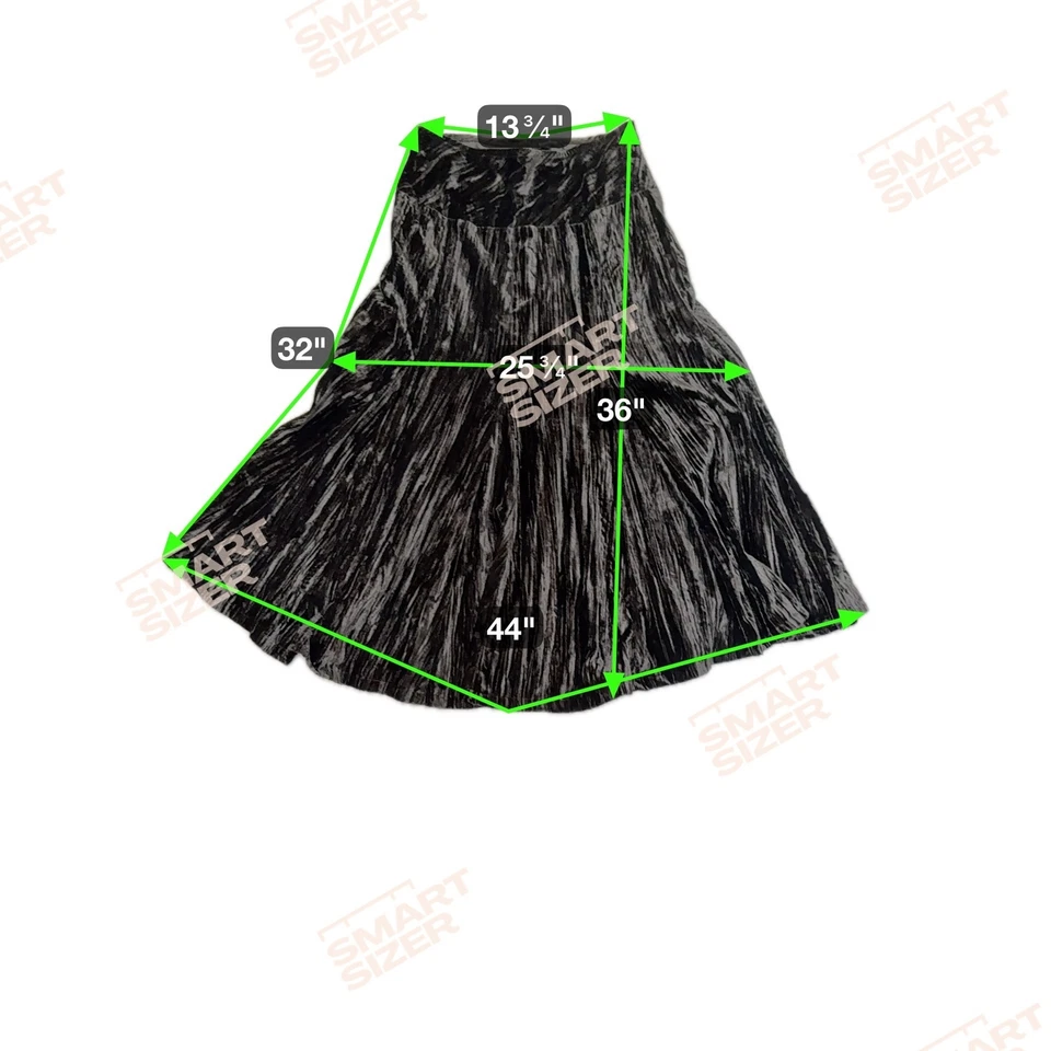 Saia Midi Karen Kane Veludo Preto M Plissada EUA Gótica Fada Escura Whimsigoth Y2K - Imagem 3 de 4