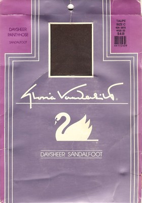 NEW Gloria Vanderbilt Daysheer Taupe Sandalfoot Reinforced Panty Pantyhose Sz C