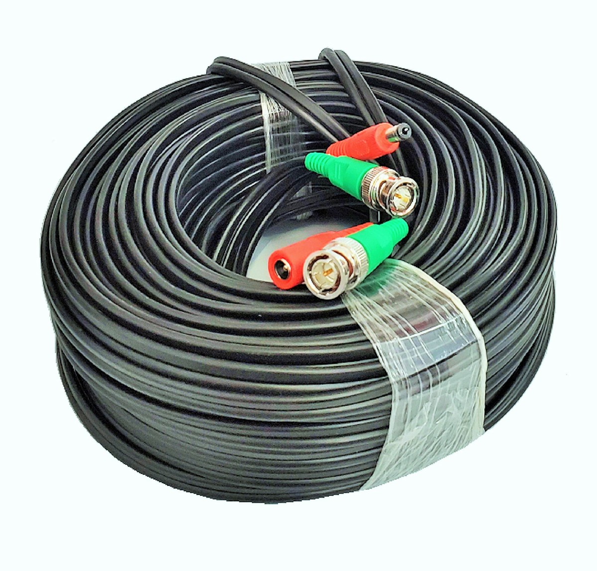 Cables 100 Pies Cámaras Seguridad Cables De Video Y Alimentación Para CCTV - 4 Unidades De 100 Ft Blancos, Para Cámaras DVR 4K/8K Cable Cámara Seguridad Hd 4k