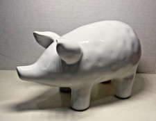 White Ceramic Pig 5x6x10"