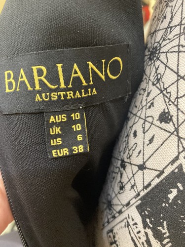 Size 10 Bariano Australia Top Halter Formal Black And Red Peplum Designer - Picture 12 of 14