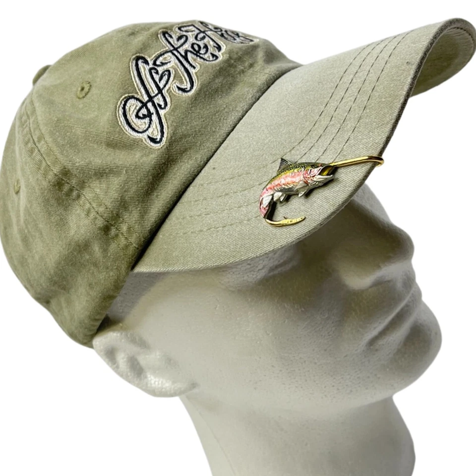 Pin de sombrero de trucha arco iris Hookit© trucha pez - clip de ala - clip de sombrero de pesca Foto 3 de 4