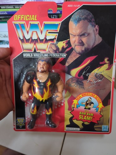 WWF wwe Vintage Wrestler Red Card BAM BAM BIGELOW ...