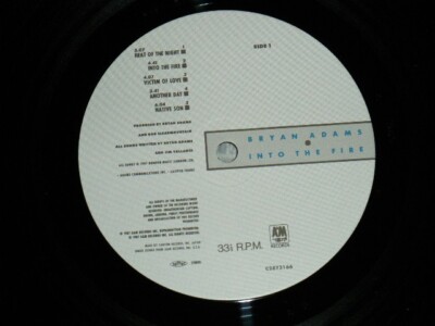 BRYAN ADAMS Japan 1987 C28Y3166 NM LP+Obi INTO THE FIRE | eBay