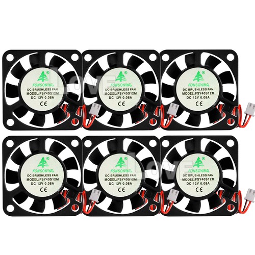 2x Brushless Silent Compute Fan 40x40x10mm DC 12V PC Case Cooling Fans Black - Picture 2 of 7