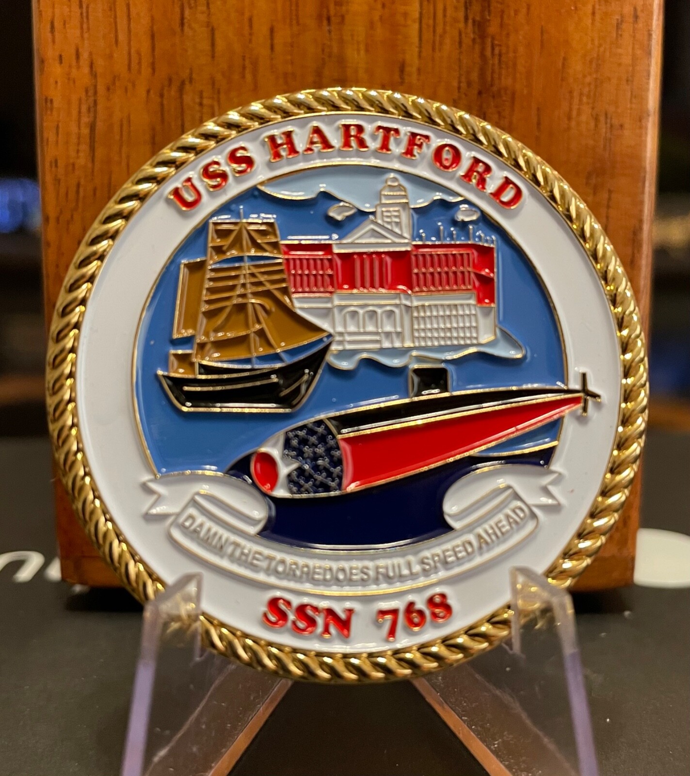 USS Hartford SSN 768 Navy Challenge Coin-image