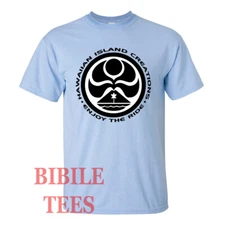 HIC Hawaiian Island Creations Surfing Men's Light Blue Size S to 5XL