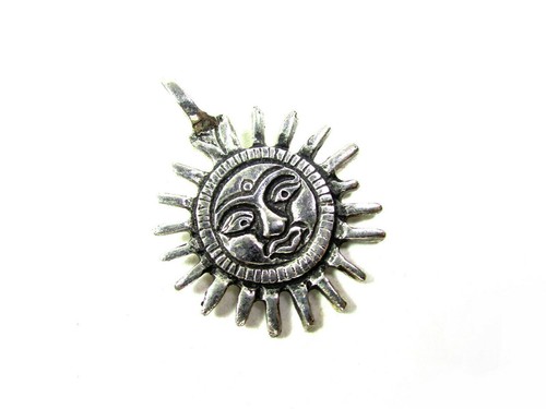 P3188 Étnico DIOS SOL Surya OM Mantra Meditación Yoga Amuleto Sólido COLGANTE Unisex - Imagen 5 de 6