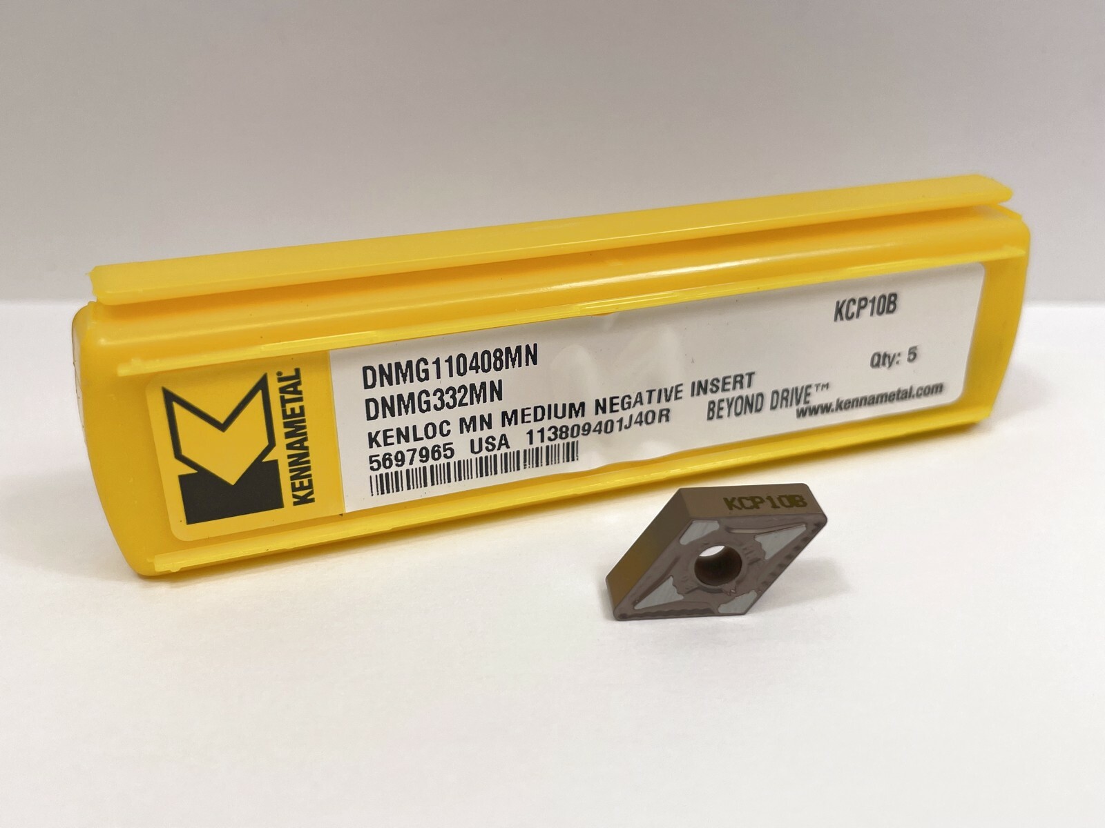 KENNAMETAL DNMG332MN DNMG110408MN New Carbide Inserts 5697965 Grade KCP10B 3pcs SMT Duty Free