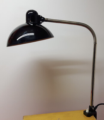 Original Kaiser Idell Schwanenhals-Lampe - Modell 6740 -  Klemmlampe schwarz K7