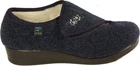 Fly Flot Grandma's Slippers Extra Warm Textile Slippers Blue Wedge Sole Burdock NEW