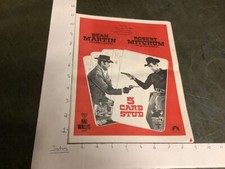 Oringal Color 4 page for: 5 CARD STUD w Dean Martin & Robert Mitchum 1968