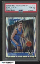 2018 Donruss Optic Shock #177 Luka Doncic Mavericks RC Rated Rookie PSA 10