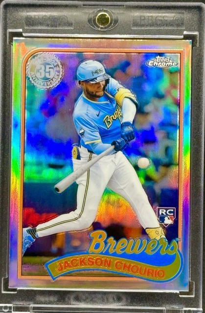 Jackson Chourio Rookie Refractor Topps Chrome Brewers Mint
