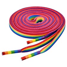 Rainbow Striped Shoe Laces - Rainbow Pride Shoelaces Gay Pride LGBTQ Laces fo...