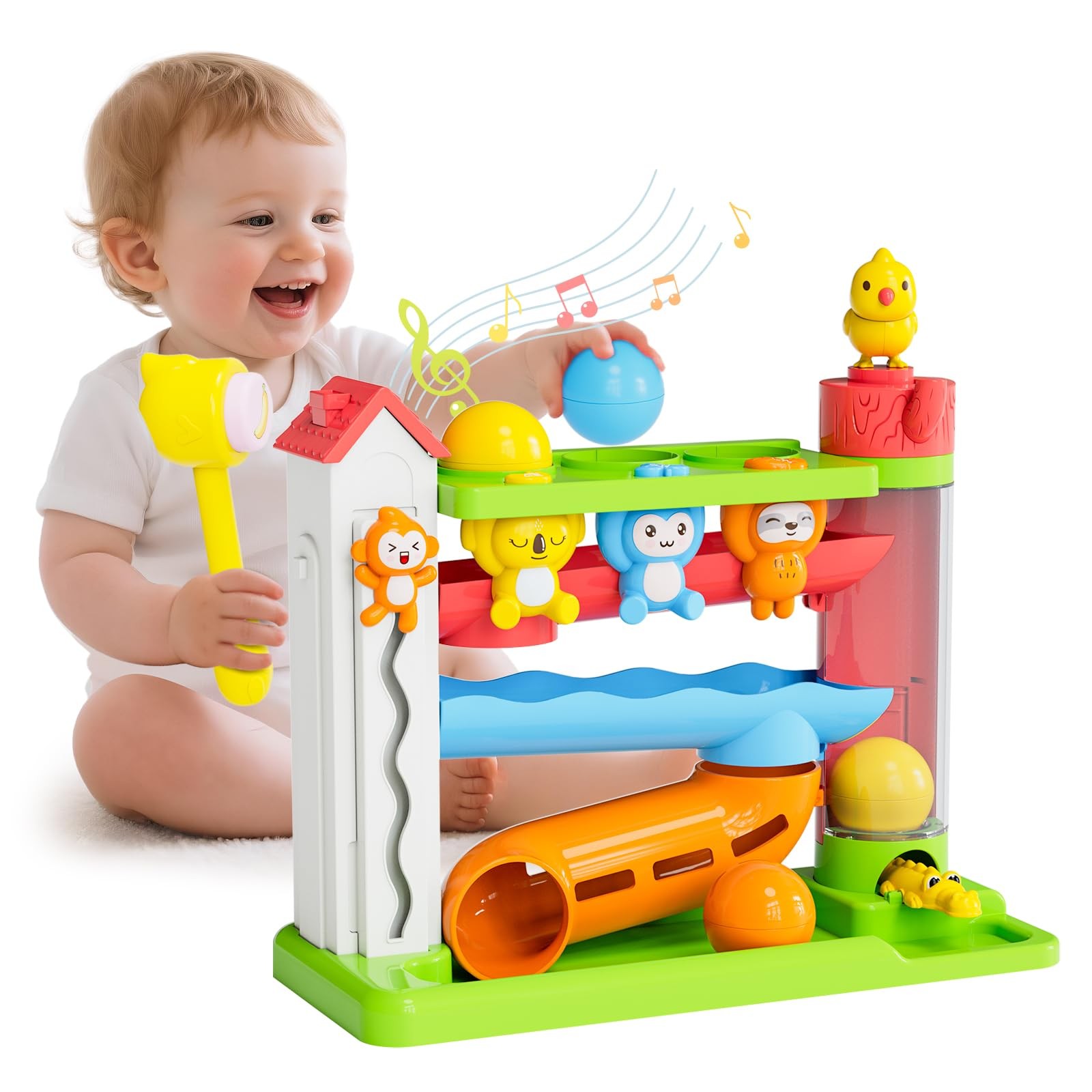 Montessori Musical Toy for 1-2 Year Old Boys - Toddler Learning Activity