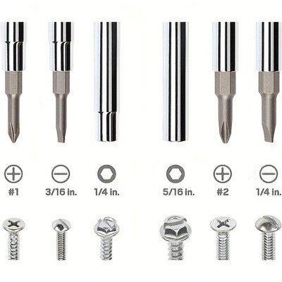6in1 Magnetic Durable Nut Drivers Screwdriver Set fits Mobile Phones And Tablets