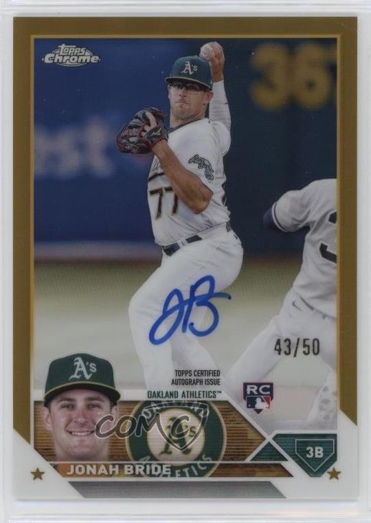 2023 Topps Chrome Rookie Gold Refractor 43/50 Jonah Bride #RA-JBR Auto RC