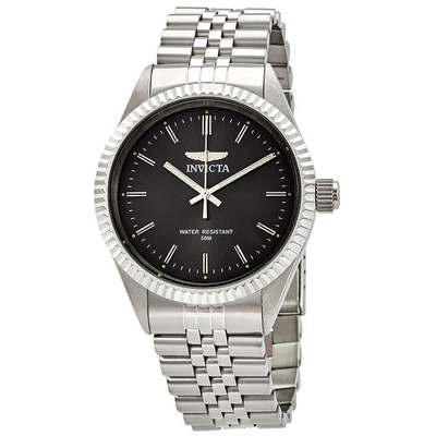 Invicta Specialty Black Dial Stainless Steel Men's Watch 29372