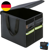 Coverado Kofferraum-Organizer -Nappaleder Auto Kofferraumtasche Mit Deckel, 30L