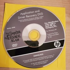 HP Compaq Windows XP Application  Driver Recovery DVD 508908-B22 2140 Series