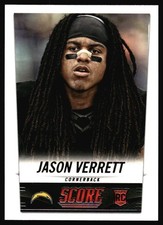 2014 Panini Score #381 Jason Verrett Rookie San Diego Chargers TCU RC