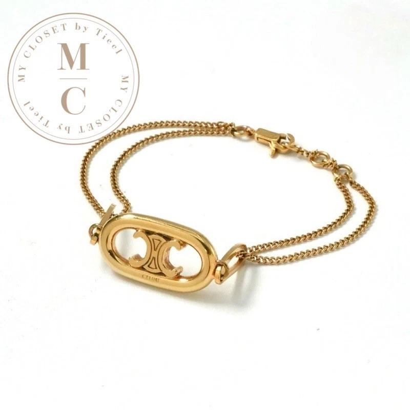 Y0713 Bracciale Bracciale Celine Oro Mailon Trionfo Braccialetto