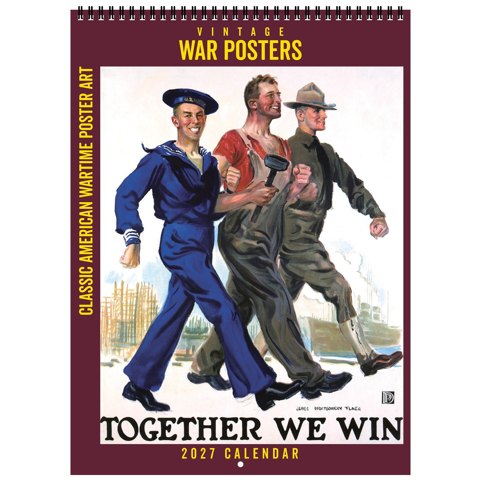 Asgard Press 2027 Vintage War Posters Deluxe Wall Calendar, 11"x15"