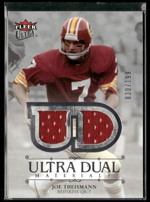 2007 Ultra #UDM-JT Joe Theismann Dual Materials Silver #/199