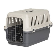 SportPet Designs Plastic Kennel for Dogs  Cats, Wire Door IATA Airline Approved