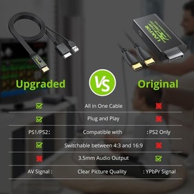 PS2 Converter with Aspect Ratio Switch