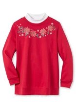 Woman Within Plus Size Layered-Look Sweatshirt