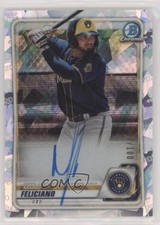 2020 Bowman Chrome Prospects Atomic Refractor 97/100 Mario Feliciano Auto 08jk