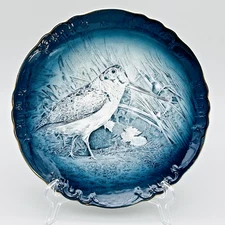 Antique 1908 Buffalo American Woodcock Game Bird Transferware Cabinet Plate 9"