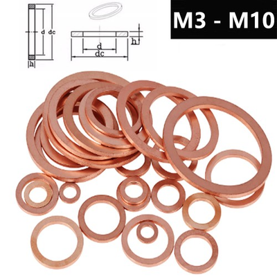 #ad Metric Copper Sealing Washers Rings Flat Gasket Form A M3 M4 M5 M6 M8 M10 $65.47