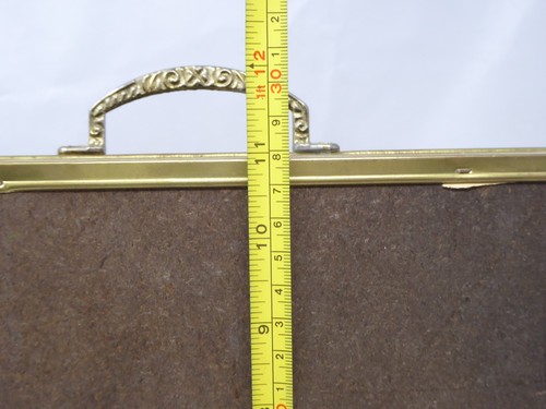 Vintage Brass And Wood Embossed Duel Magazine/Newspaper Rack Holder BPT - Picture 8 of 10