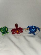 Bakugan Lot Of 3 Auxillataur Blue, Pyrus Skorporos, Ultra Armored Alliance Trox