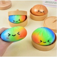 Rainbow Dumpling Squishy Toy Slow Rising Stress Relief Fidget Sensory