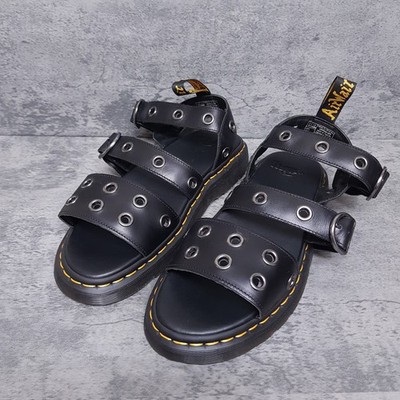 DR. MARTENS Gryphon Hardware Brando Leather Sandals Mens Size 12 Black