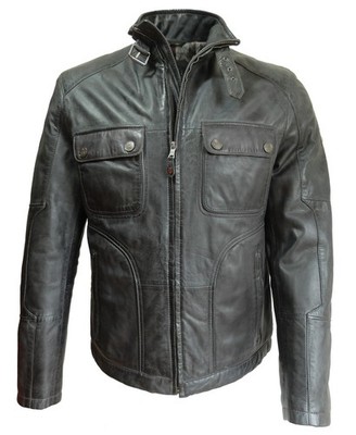 Lederjacke Bikerjacke Radloff Modell Springsteen anthrazit Gr. 56