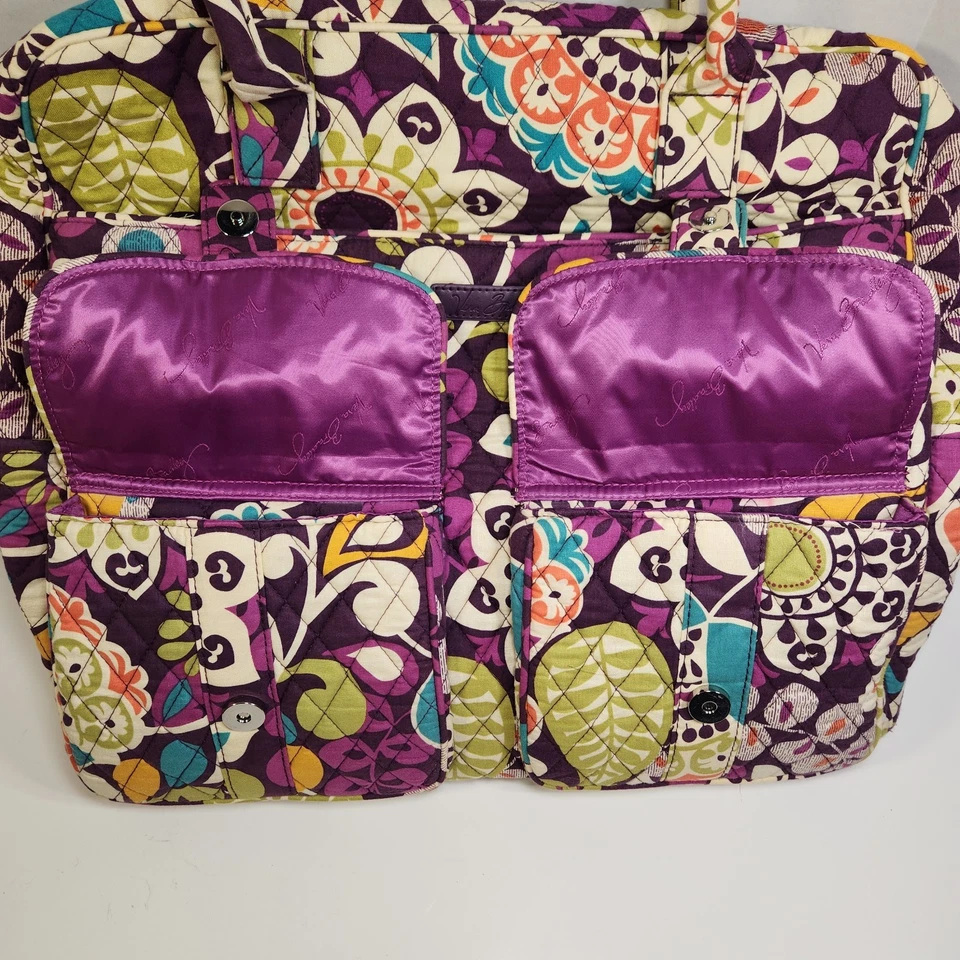 Vera Bradley Grand Cargo Travel Bag - Purple Plum Crazy Pattern - EUC - Image 2 of 4