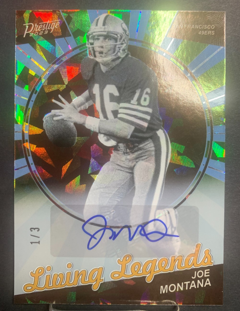2023 Panini Prestige Football, Joe Montana, Living Legends Auto, 1/3, LL23