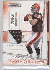 2010 Panini Rookies & Stars Dress for Success Jerseys Prime 11/50 Colt McCoy 0f8
