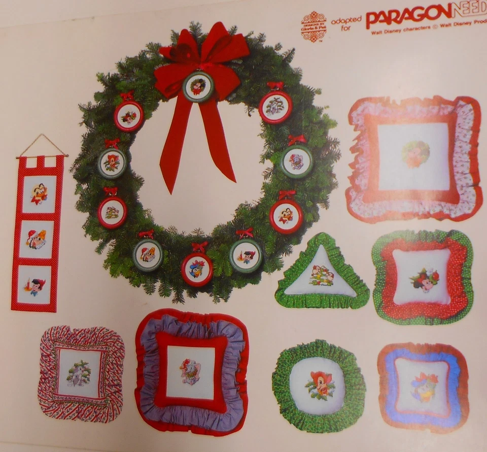 Walt Disney Crhistmas Counted Cross Stitch Pattern Book Micky Mouse & Friends - Image 2 of 2