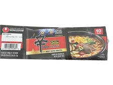 K Pop Demon Hunters Nongshim Shin Ramyun with Beef Bone Broth, 4.58 Ounce (10)