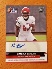 2022 Leaf Pro Set Rookie Auto Red #PSAEE2 Emeka Emezie WR