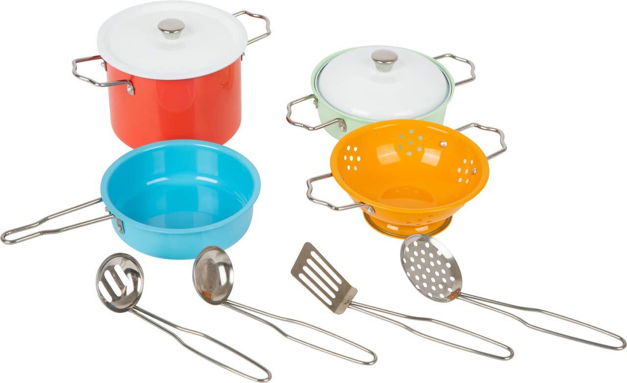 Small Foot Cookware set with metal accessories, for the play kitchen, role-playi