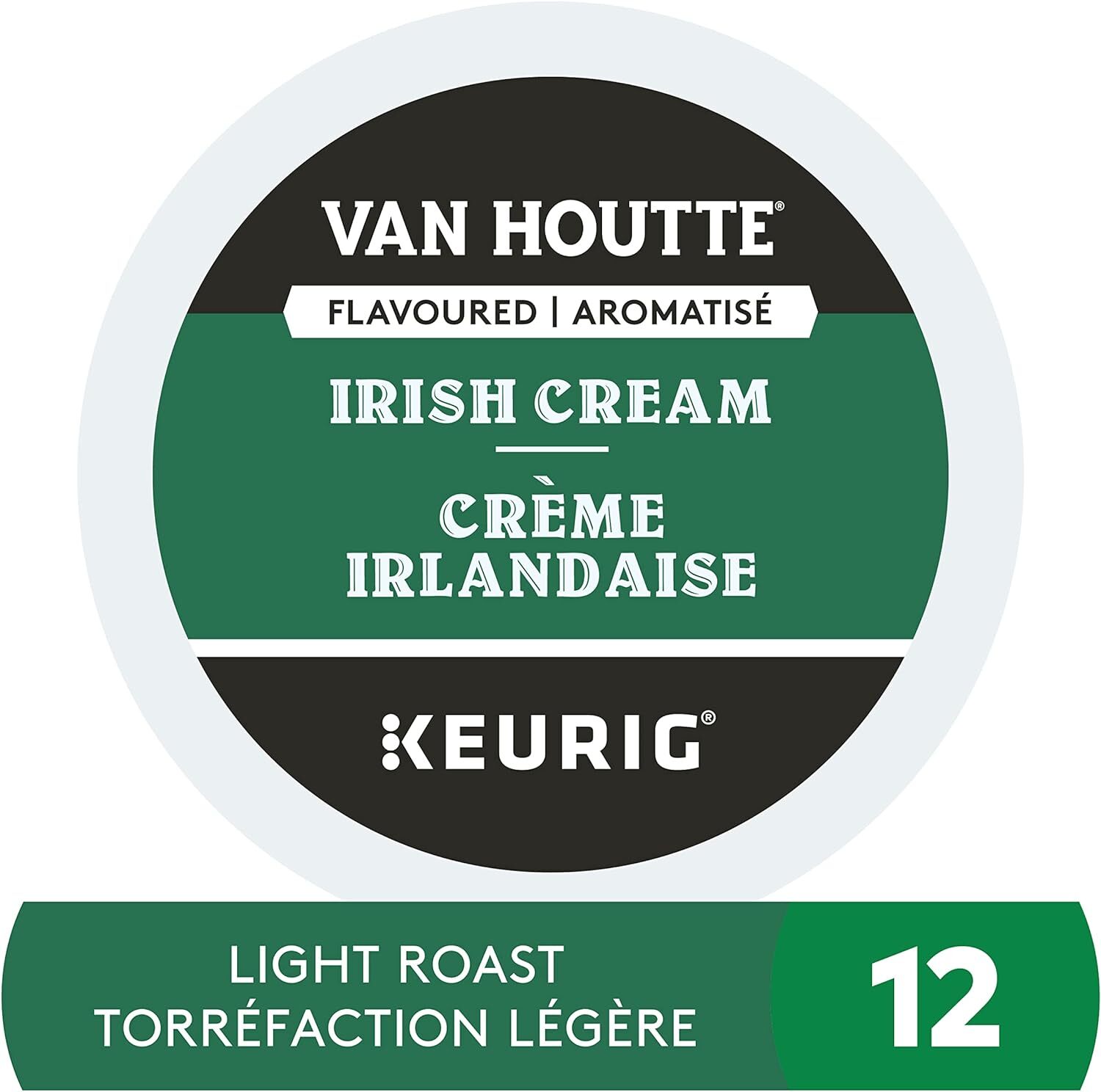 Van Houtte Irish Cream Coffee 24 to 144 K cups Pick Any Size FREE SHIPPING