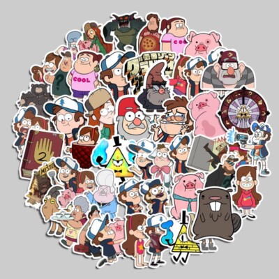 Gravity Falls Cartoon Aufkleber Laptop Tasse Wasserdicht Zum Selbermachen Graffiti Abziehbilder 50 Stck.