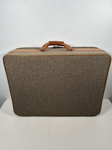 Set bagagli vintage Hartmann 26"" + 24"" in tweed e cintura in pelle superbo - Foto 20 di 24